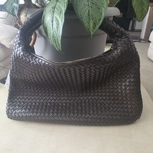Tiffany & Fred Large Brown Woven Hobo